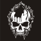 Preview: Skull Totenkopf Kleckse Motorhauben Autoaufkleber Auto Aufkleber Sticker A4264