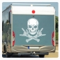 Preview: Skull Metal Hands Wohnmobil Caravan Wohnwagen Aufkleber WoMo288