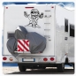 Preview: Skull Pirat Säbel Wohnmobil Caravan Wohnwagen Aufkleber WoMo281