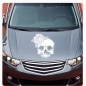 Preview: Motorhauben Aufkleber Skull Totenkopf Rose Rosen Autoaufkleber Sticker A633