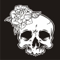 Preview: Motorhauben Aufkleber Skull Totenkopf Rose Rosen Autoaufkleber Sticker A633