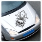Preview: Skull Totenkopf Spinne Spinnennetz Autoaufkleber Auto Aufkleber Sticker A4201