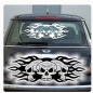 Preview: Skull Totenkopf Flames Flammen Autoaufkleber Sticker A919