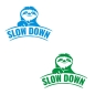 Preview: Wohnmobil Aufkleber Slow Down Faultier Caravan Sticker WoMo301