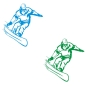 Preview: Snowboarder Wintersport Wandtattoo Wandaufkleber W1509