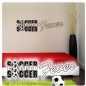 Preview: Soccer Fever Fussball Fieber Wandtattoo Wandaufkleber W1540