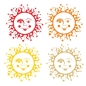 Preview: Sonne Sun Mond Sterne Wandtattoo Wandaufkleber W340