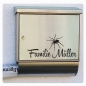 Preview: Briefkastenaufkleber Spinne Namen Aufkleber Sticker B010