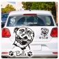 Preview: Staffordshire Bullterrier Name Pfoten Autoaufkleber Auto Aufkleber Sticker A861