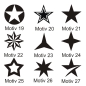 Preview: 2er SET Sterne Aufkleber Autoaufkleber Sticker Auto Stern Stars Star A102