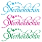 Preview: Sterneköchin Küche Wandtattoo Sterne Köchin Kochen W1741