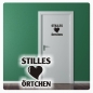 Preview: WC Wandtattoo Türaufkleber Stilles Örtchen Toilette Klo Tür T011