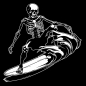 Preview: Surfer Surfing Surfen Skeleton Wohnmobil Aufkleber Wohnwagen Caravan Wohnwagen Sticker WoMo429