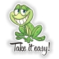 Preview: Frosch Autoaufkleber Take it easy Aufkleber Auto Sticker DA175