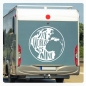 Preview: Welt THE WORLD IS MINE Wohnmobil Aufkleber Caravan Sticker WoMo109