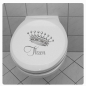 Preview: Thron WC Deckel Aufkleber Wandtattoo Bad Toilettendeckel TDA148