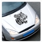 Preview: Tribal Tiger Autoaufkleber Auto Aufkleber Sticker Motorhauben Haube A4206