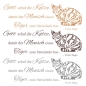 Preview: Tiger Katze Wandtattoo Wandaufkleber Zitat Victor Hugo W1705