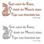 Preview: Tiger Katze Wandtattoo Wandaufkleber Zitat Victor Hugo Lounge W588