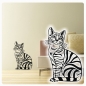 Preview: Katze Katzen Kitty Tiger Wandtattoo Wandaufkleber Sticker W025