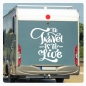 Preview: To Travel is to Live Spruch Wohnmobil Aufkleber Wohnwagen Caravan Sticker WoMo441