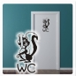 Preview: Stinktier WC Türaufkleber Tür Aufkleber Wandtattoo Sticker T003