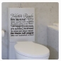 Preview: Toiletten Regeln Wandtattoo Wandaufkleber WC Bad Klo W1090