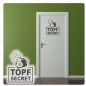 Preview: Tür Aufkleber Küche TOPF SECRET Wandtattoo Türaufkleber T287