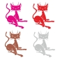 Preview: Katze Tribal Motorhauben Aufkleber Auto Sticker Autoaufkleber A175