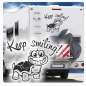 Preview: Schildkröte Wohnmobil Keep smiling! Aufkleber Wohnwagen Sticker WoMo054