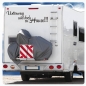 Preview: Unterwegs und doch zu Hause! Wohnmobil Aufkleber Caravan Wohnwagen Aufkleber WoMo005