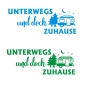 Preview: Unterwegs und doch Zuhause Wohnmobil Aufkleber Sticker Caravan Wohnwagen WoMo327