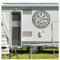 Preview: Vegvisir Wikinger Runen Kompass Wohnmobil Aufkleber Wohnwagen Caravan Wohnwagen Sticker WoMo273