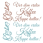 Preview: Vor dem ersten Kaffee Klappe halten! Wandtattoo Wandaufkleber Coffee W1777