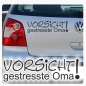 Preview: Autoaufkleber Vorsicht gestresste Oma Auto Aufkleber Sticker A4021