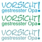 Preview: Autoaufkleber Vorsicht gestresster Opa Auto Aufkleber Sticker A4022