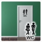 Preview: Toilette WC Wandtattoo Türaufkleber Badezimmer Tür Klo Aufkleber Sticker  T035