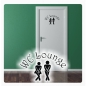 Preview: Tür Aufkleber WC Lounge Wandtattoo Sticker Bad Pipi Klo Türaufkleber Sticker T050