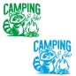 Preview: Waschbär Camping Life Wohnmobil Aufkleber Wohnwagen Caravan Wohnwagen Sticker WoMo418