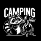 Preview: Waschbär Camping Life Wohnmobil Aufkleber Wohnwagen Caravan Wohnwagen Sticker WoMo418