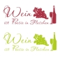 Preview: Wandtattoo Wein ist Poesie in Flaschen Wandaufkleber Vino Veritas Küche W1035