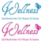 Preview: Wellness Lounge Wandtattoo Wandaufkleber Wohlbefinden Körper & Seele Bad W509