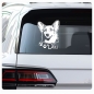 Preview: Autoaufkleber Welsch Corgi Name clickstick Aufkleber Hund Pfoten A162