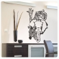 Preview: Giraffe Wandtattoo Afrika Tiger Zebra Elefant Wandaufkleber Wildlife Lounge W286