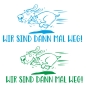 Preview: Wir sind dann mal weg! Hund Wohnmobil Camping Sticker Aufkleber Autoaufkleber lustig  WoMo077