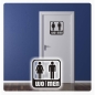 Preview: Toilette WC Wandtattoo Türaufkleber Badezimmer Tür T005