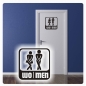 Preview: Toilette WC WO MEN Klo Türaufkleber Badezimmer Tür T110