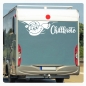 Preview: Chillkröte Schildkröte Sticker Aufkleber Wohnmobil Aufkleber lustig Hut WoMo199