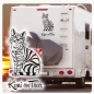 Preview: Katze Name on Tour Wohnmobil Aufkleber Wohnwagen Sticker WoMO WoMo006