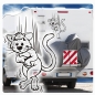 Preview: Katze hängt ab Wohnmobil Aufkleber Wohnwagen Sticker WoMo228